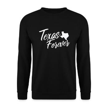 Texas Forever State of the USA Americas - Unisex Sweatshirt - black - Front - Alina (178cm) & Michal (187cm)