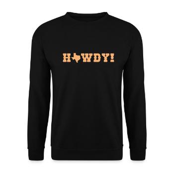 Howdy Texas État des États-Unis Amériques - Sweat-shirt Unisexe - noir - Devant - Alina (178cm) & Michal (187cm)