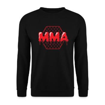 Cage MMA avec treillis d’arts martiaux mixtes - Sweat-shirt Unisexe - noir - Devant - Alina (178cm) & Michal (187cm)