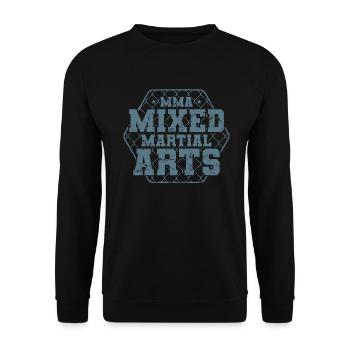 MMA Arts Martiaux Mixtes Sport Cage - Sweat-shirt Unisexe - noir - Devant - Alina (178cm) & Michal (187cm)