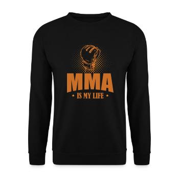 MMA is my Life Mixed Martial Arts - Unisex Pullover - Schwarz - Vorne - Alina (178cm) & Michal (187cm)