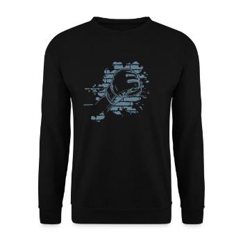 Poing avec gant MMA Arts martiaux mixtes - Sweat-shirt Unisexe - noir - Devant - Alina (178cm) & Michal (187cm)