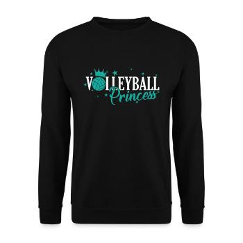 Volleyball Princess Sport Ballsportart - Unisex Pullover - Schwarz - Vorne - Alina (178cm) & Michal (187cm)