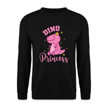 Dino Princess cute cute girl - Unisex Sweatshirt - black - Front - Alina (178cm) & Michal (187cm)