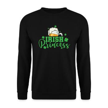 Princesse irlandaise fille de bonheur vert - Sweat-shirt Unisexe - noir - Devant - Alina (178cm) & Michal (187cm)