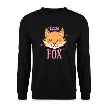 Little Fox Raubtier Wildnis Rotfuchs - Unisex Pullover - Schwarz - Vorne - Alina (178cm) & Michal (187cm)