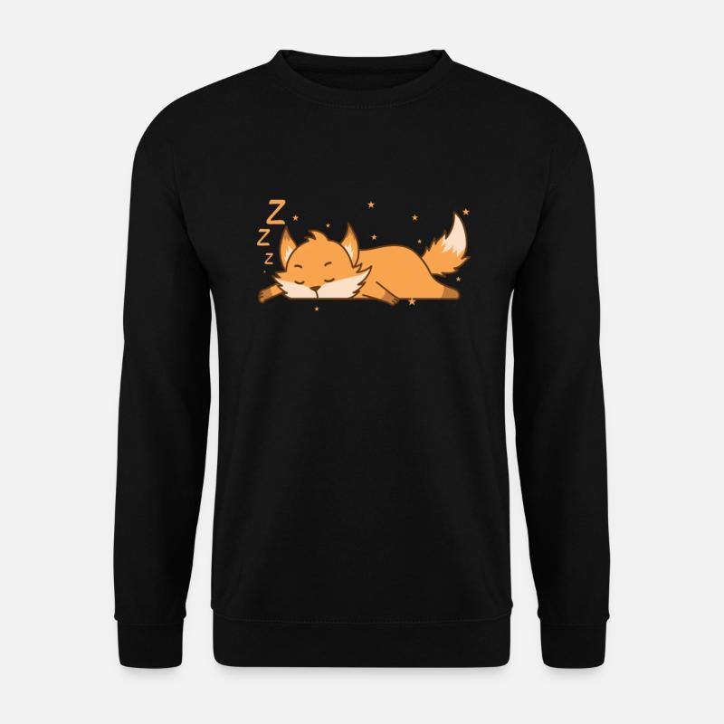 Fox sleeps cute Tierpark Zoo - Unisex Sweatshirt - black
