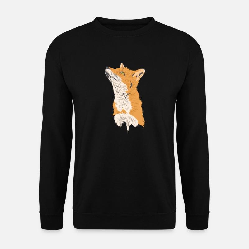 Fuchs Tier Wildnis Natur Umwelt - Unisex Pullover - Schwarz