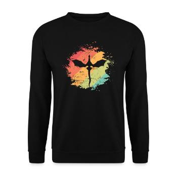 Dragon Drawing Fairy Tale Animal - Unisex Sweatshirt - black - Front - Alina (178cm) & Michal (187cm)