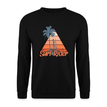 Surf Rider Surfing Water Sports Wind - Unisex Sweatshirt - black - Front - Alina (178cm) & Michal (187cm)