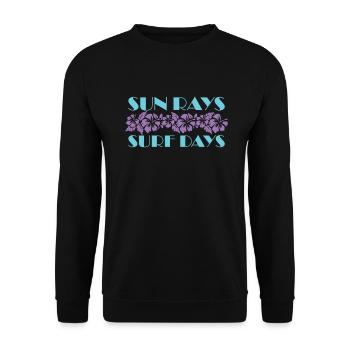 Sun Rays Surf Days Surfing Sport Wind - Unisex Sweatshirt - black - Front - Alina (178cm) & Michal (187cm)