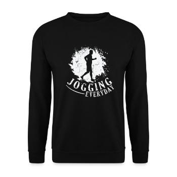 Jogging quotidien Fitness Sport Running - Sweat-shirt Unisexe - noir - Devant - Alina (178cm) & Michal (187cm)