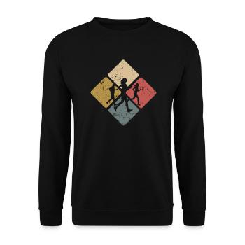 Course à pied Jogging Course Sports Fitness - Sweat-shirt Unisexe - noir - Devant - Alina (178cm) & Michal (187cm)