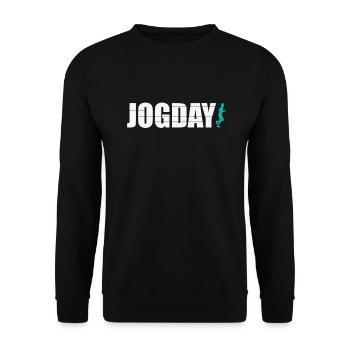 Jogday Jogging Fitness Sports Running - Sweat-shirt Unisexe - noir - Devant - Alina (178cm) & Michal (187cm)