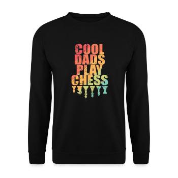 Cool Dads joue à Chess Chess Casse-tête - Sweat-shirt Unisexe - noir - Devant - Alina (178cm) & Michal (187cm)