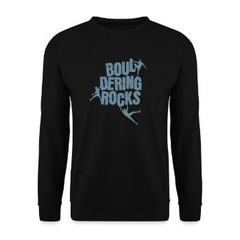 Bouldering Rocks Bouldering Climbing Hobby - Unisex Sweatshirt - black - Front - Alina (178cm) & Michal (187cm)