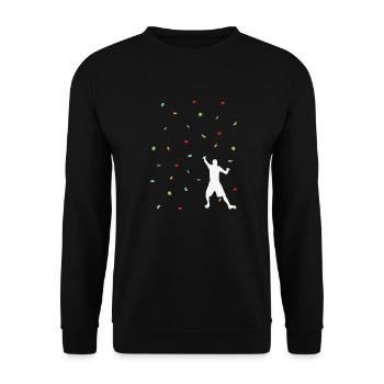 Bouldering Hobby Escalade Force et Fitness - Sweat-shirt Unisexe - noir - Devant - Alina (178cm) & Michal (187cm)