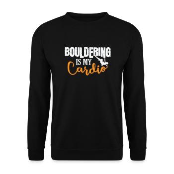 L’escalade de bloc est mon passe-temps d’escalade cardio - Sweat-shirt Unisexe - noir - Devant - Alina (178cm) & Michal (187cm)