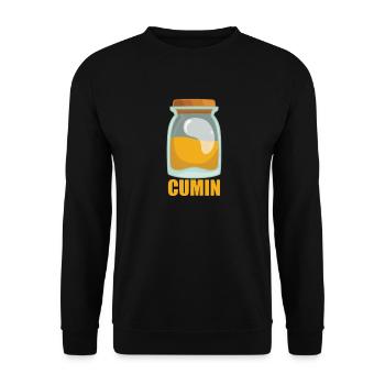 Cumin Gewürz Geschmack Essen Kochen - Unisex Pullover - Schwarz - Vorne - Alina (178cm) & Michal (187cm)
