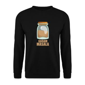 Garam Masala Gewürz Geschmack Essen Kochen - Unisex Pullover - Schwarz - Vorne - Alina (178cm) & Michal (187cm)