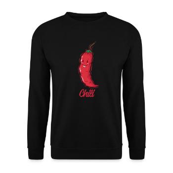 Chili Gewürz Geschmack Essen Kochen - Unisex Pullover - Schwarz - Vorne - Alina (178cm) & Michal (187cm)