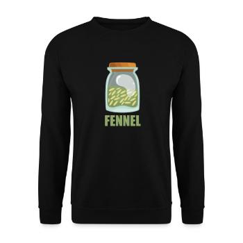 Fennel Gewürz Geschmack Essen Kochen - Unisex Pullover - Schwarz - Vorne - Alina (178cm) & Michal (187cm)