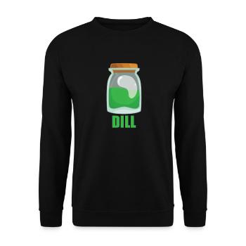 Dill Gewürz Geschmack Essen Kochen - Unisex Pullover - Schwarz - Vorne - Alina (178cm) & Michal (187cm)