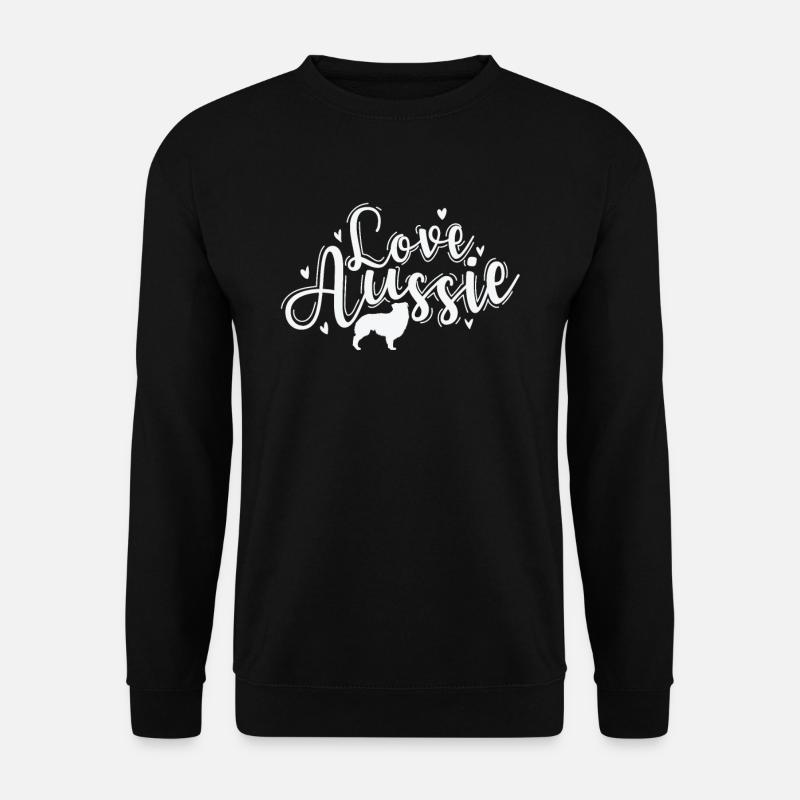 Love Aussie Australian Shepherd Hund - Unisex Pullover - Schwarz