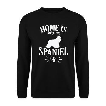 Home is where my Spaniel is Cocker Spaniel Dog - Unisex Sweatshirt - black - Front - Alina (178cm) & Michal (187cm)