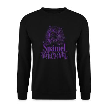 Spaniel Mom Dog Cocker Spaniel Pet - Unisex Sweatshirt - black - Front - Alina (178cm) & Michal (187cm)