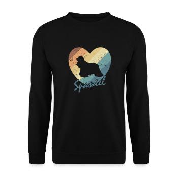 cocker spaniel dog spaniel pet dog - Unisex Sweatshirt - black - Front - Alina (178cm) & Michal (187cm)