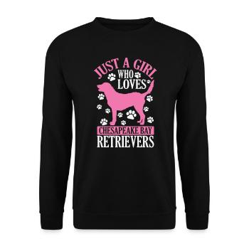 Juste une fille qui aime les Chesapeake Bay Retrievers - Sweat-shirt Unisexe - noir - Devant - Alina (178cm) & Michal (187cm)