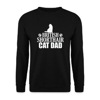 British Shorthair Cat Papa Pet Cat - Sweat-shirt Unisexe - noir - Devant - Alina (178cm) & Michal (187cm)
