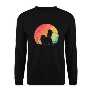 Chat persan Race d’animal de compagnie Chat domestique - Sweat-shirt Unisexe - noir - Devant - Alina (178cm) & Michal (187cm)