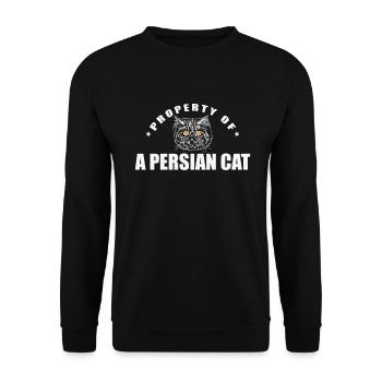 Property of a Persian Cat Domestic Cat Breed - Unisex Sweatshirt - black - Front - Alina (178cm) & Michal (187cm)