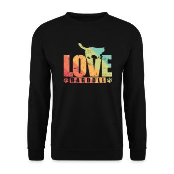 Love Ragdoll Pet Cat Race - Sweat-shirt Unisexe - noir - Devant - Alina (178cm) & Michal (187cm)