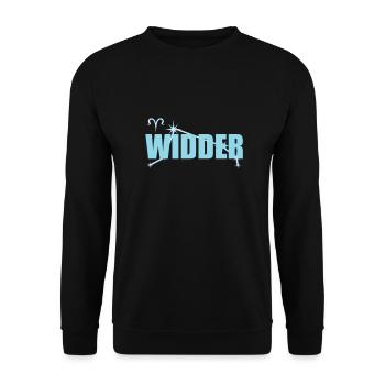 Widder Sternzeichen Aries Sternbild - Unisex Pullover - Schwarz - Vorne - Alina (178cm) & Michal (187cm)