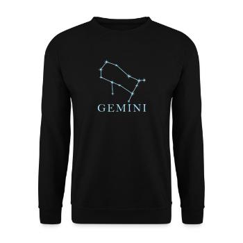 Constellation d’étoiles Signe du zodiaque Gémeaux - Sweat-shirt Unisexe - noir - Devant - Alina (178cm) & Michal (187cm)