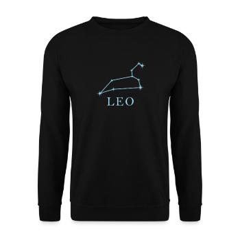 Sternkonstellation Sternzeichen Leo Löwe - Unisex Pullover - Schwarz - Vorne - Alina (178cm) & Michal (187cm)