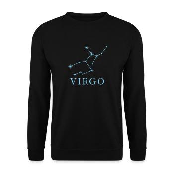 Star constellation Zodiac sign Virgo - Unisex Sweatshirt - black - Front - Alina (178cm) & Michal (187cm)