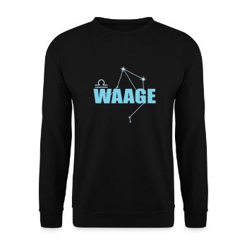 Libra Zodiac sign Libra Constellation - Unisex Sweatshirt - black - Front - Alina (178cm) & Michal (187cm)