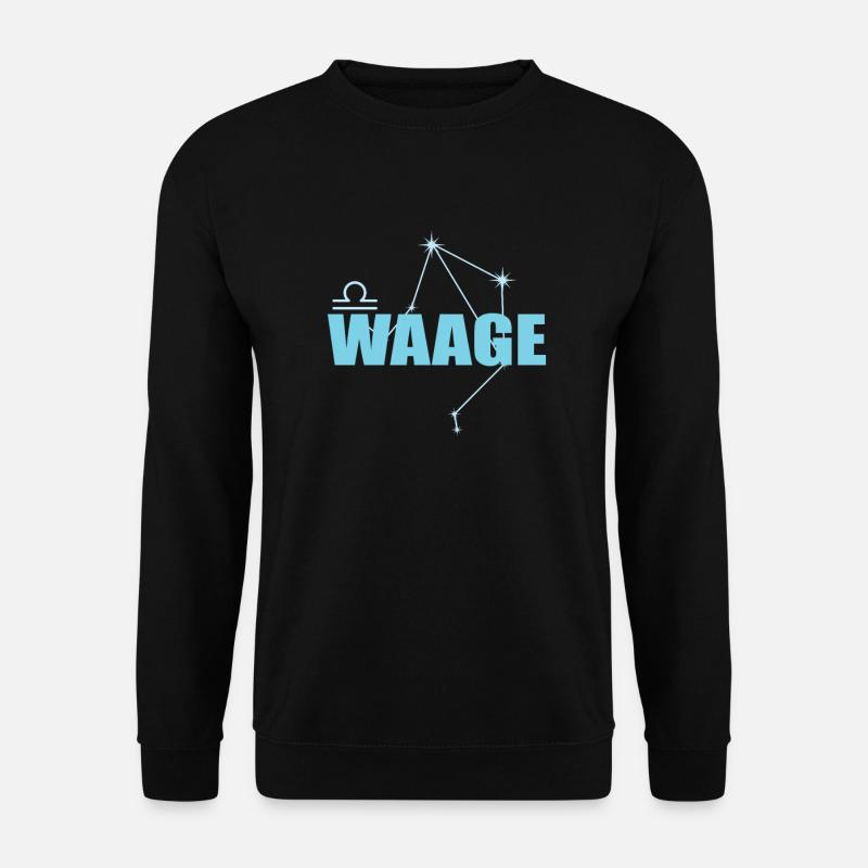 Waage Sternzeichen Libra Sternbild - Unisex Pullover - Schwarz