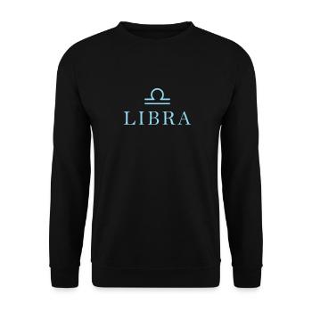 Zodiac sign Libra Libra Constellation - Unisex Sweatshirt - black - Front - Alina (178cm) & Michal (187cm)