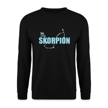 Signe du zodiaque Scorpion Constellation du Scorpion - Sweat-shirt Unisexe - noir - Devant - Alina (178cm) & Michal (187cm)