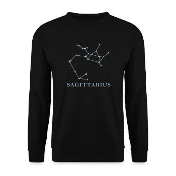 Star constellation Zodiac sign Sagittarius - Unisex Sweatshirt - black - Front - Alina (178cm) & Michal (187cm)