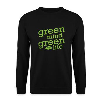 Green Mind, Green Life Nature Conservation Environnement - Sweat-shirt Unisexe - noir - Devant - Alina (178cm) & Michal (187cm)