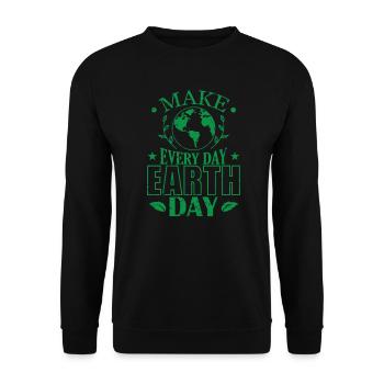 Faites de la conservation du Jour de la Terre chaque jour - Sweat-shirt Unisexe - noir - Devant - Alina (178cm) & Michal (187cm)