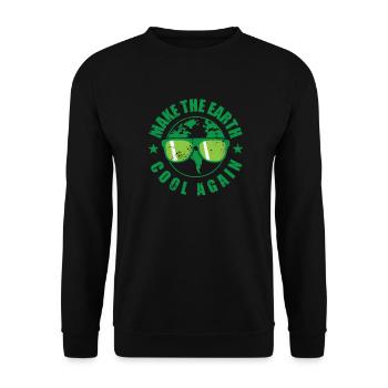 Rendre la Terre fraîche à nouveau Planète verte - Sweat-shirt Unisexe - noir - Devant - Alina (178cm) & Michal (187cm)