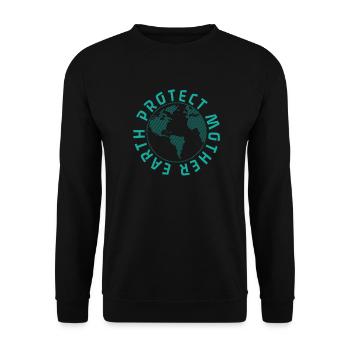 Protect Mother Earth Natur Planet Erde - Unisex Pullover - Schwarz - Vorne - Alina (178cm) & Michal (187cm)