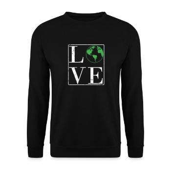 Love Environmental Protection Nature Planet Earth - Unisex Sweatshirt - black - Front - Alina (178cm) & Michal (187cm)